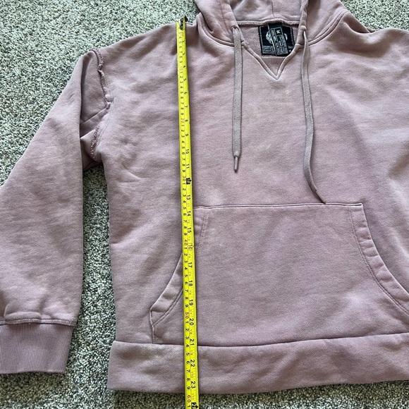 ALPHALETE WOMENS VERY TERRY HOODIE SIZE MEDIUM ROSE QUARTZ WASHED LOOK - Picture 6 of 12